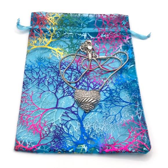 Brighton Pendant Necklace My Broken Crystal Heart Silver Plate 16.5-18.5" Chain - Picture 5 of 10